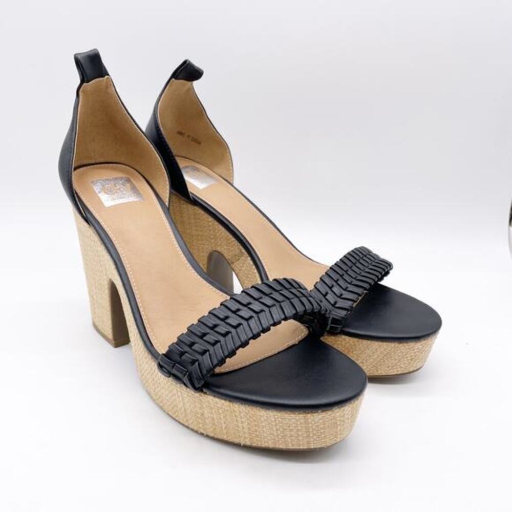 DV Dolce Vita Women's‎ Black Coda Platform Heel Sandals Size 11